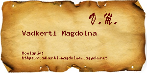 Vadkerti Magdolna névjegykártya